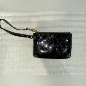 Michael Kors Black MK signature Wristlet. GUC